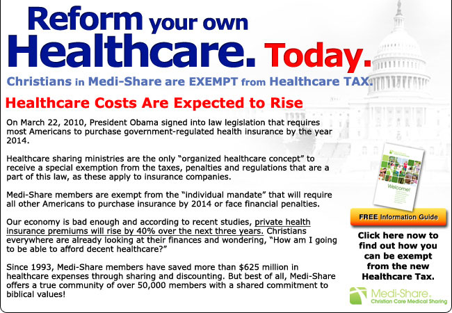 Reform your own Healthcare today.  Healthcare costs are expected to rise.