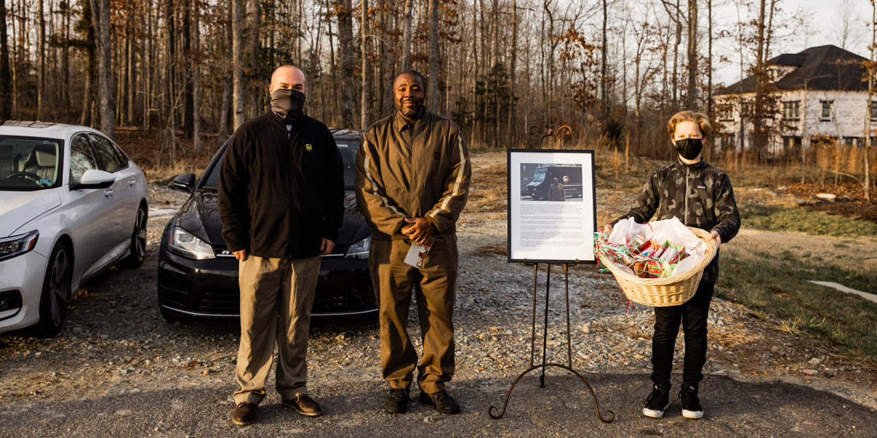 Community Throws Surprise Party to Celebrate Hard Work of UPS Driver During Pandemic